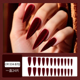 Velvet Red Stiletto Nails