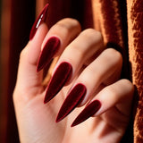 Velvet Red Stiletto Nails