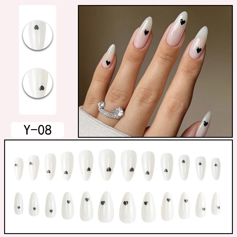 Elegant Nail Art with Heart Accents