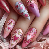 Romantic Heart-Themed Nail Art Set