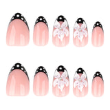 Floral and Polka Dot Gel Nail Art