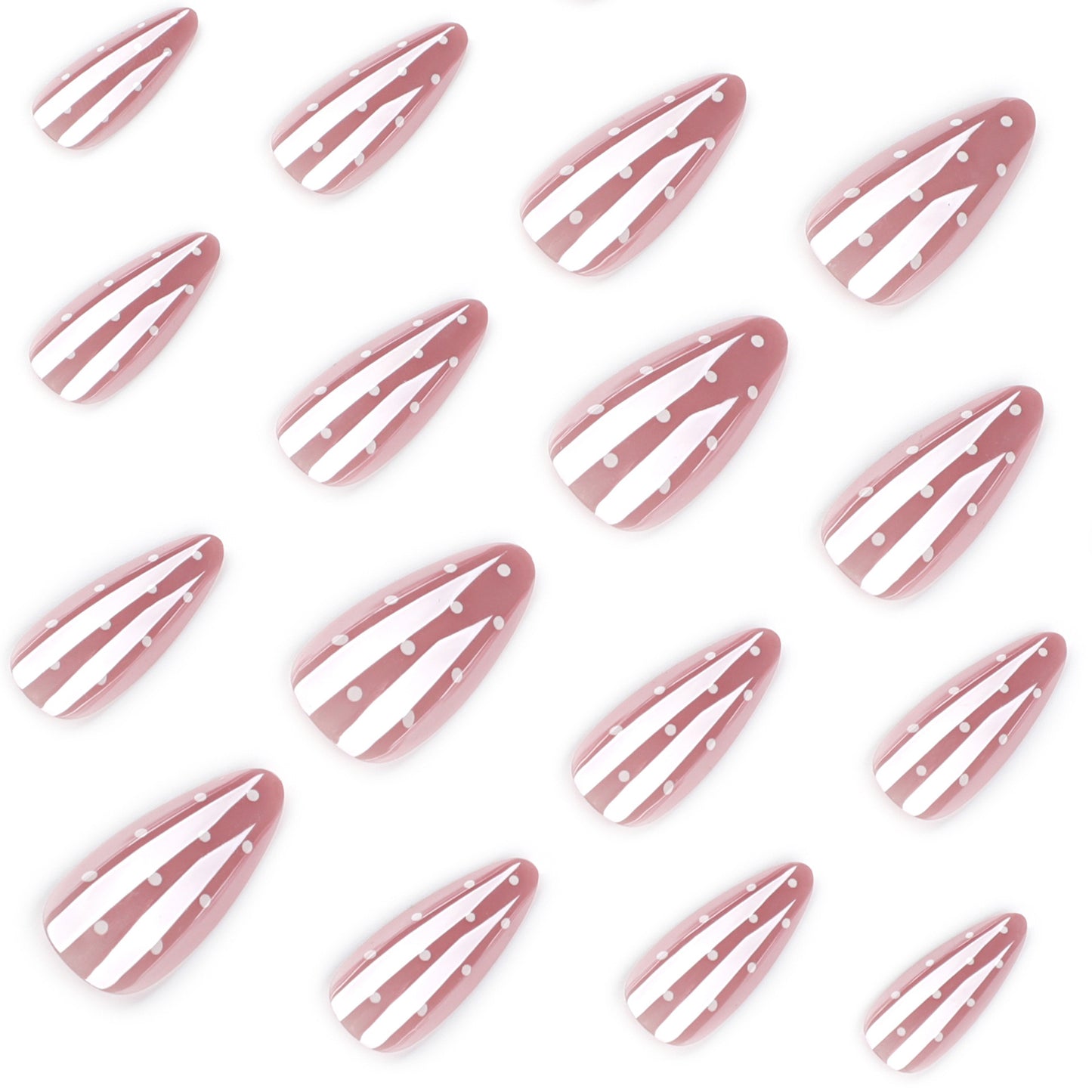 Polka Dot Stiletto Nails Art