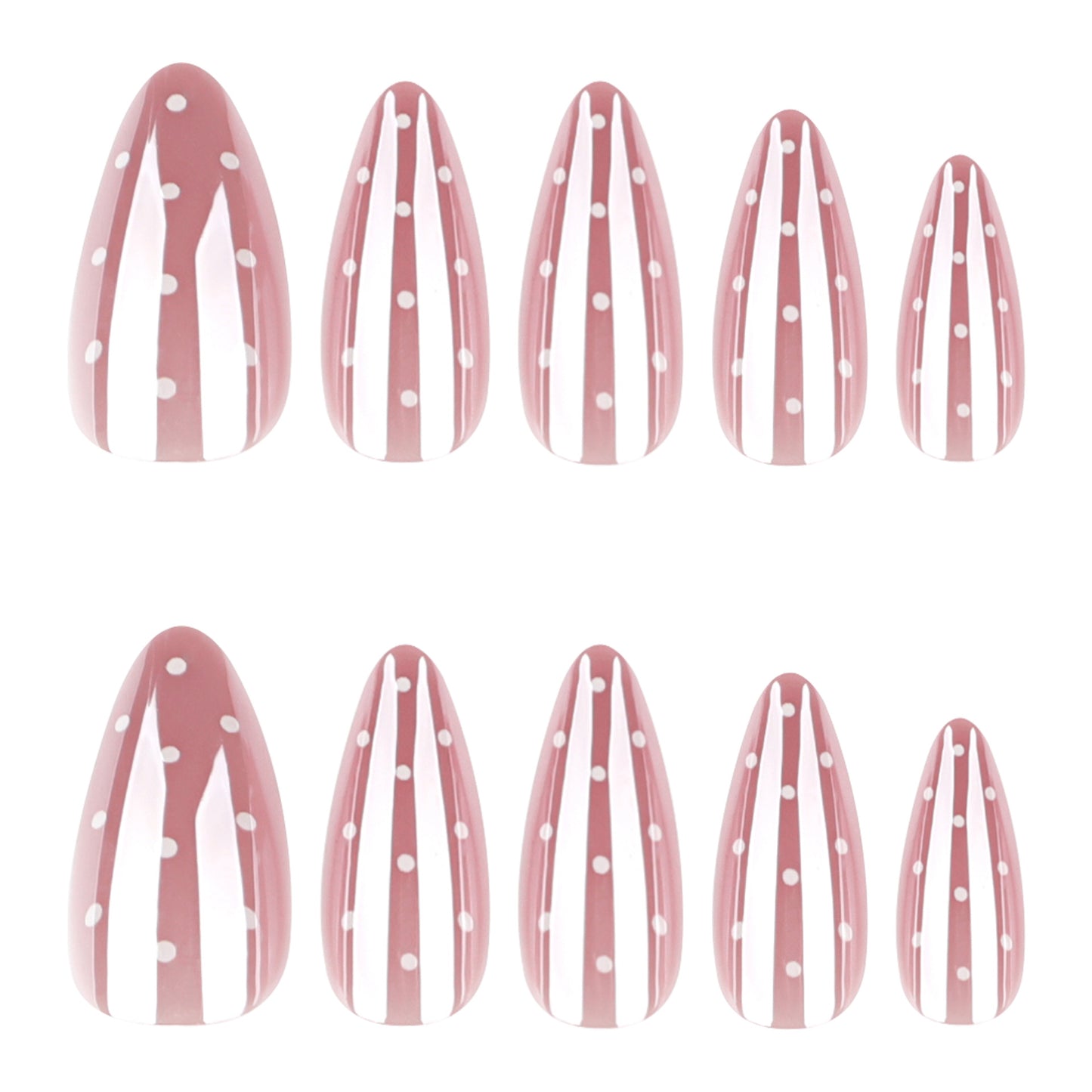 Polka Dot Stiletto Nails Art