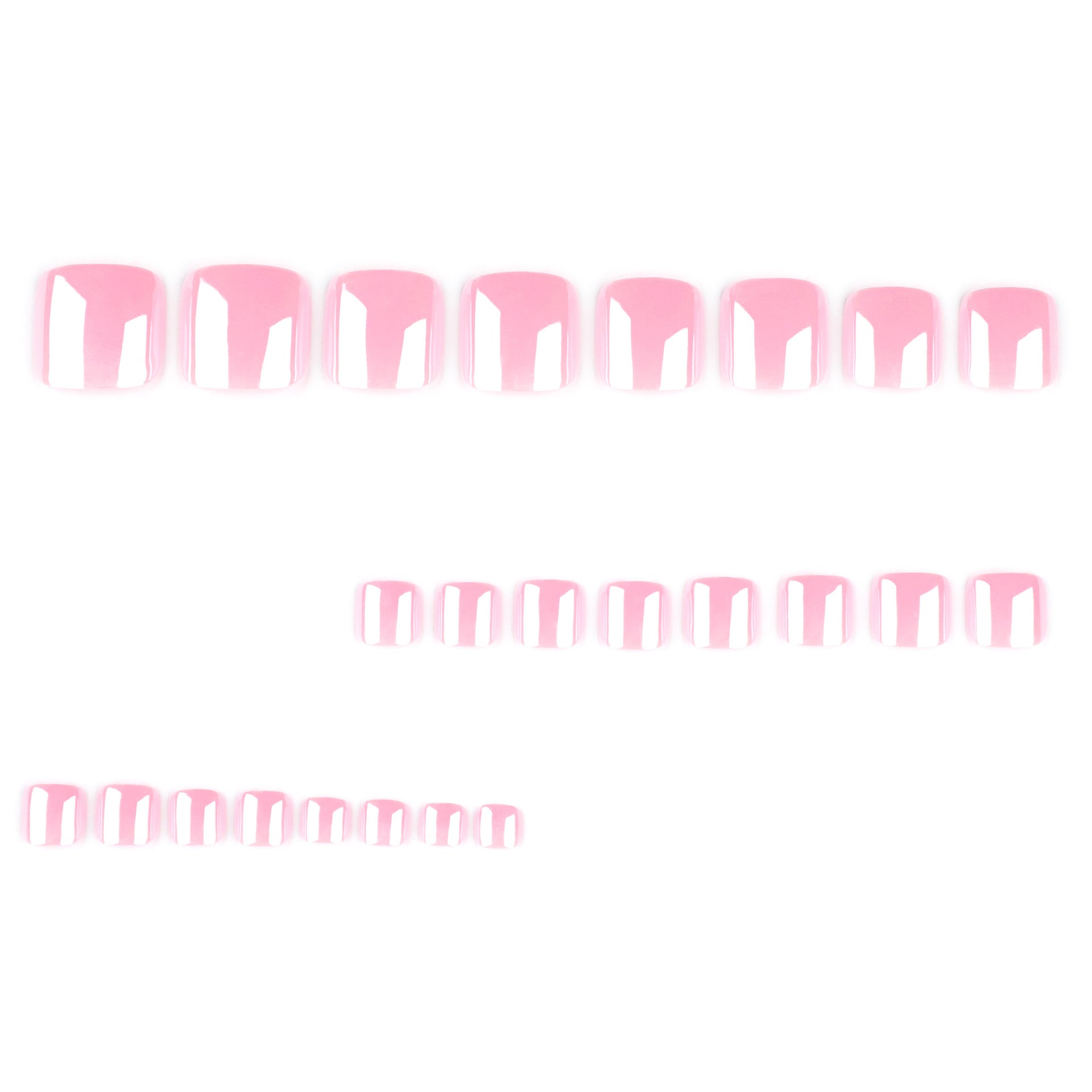 Stylish Pink and White Nail Art