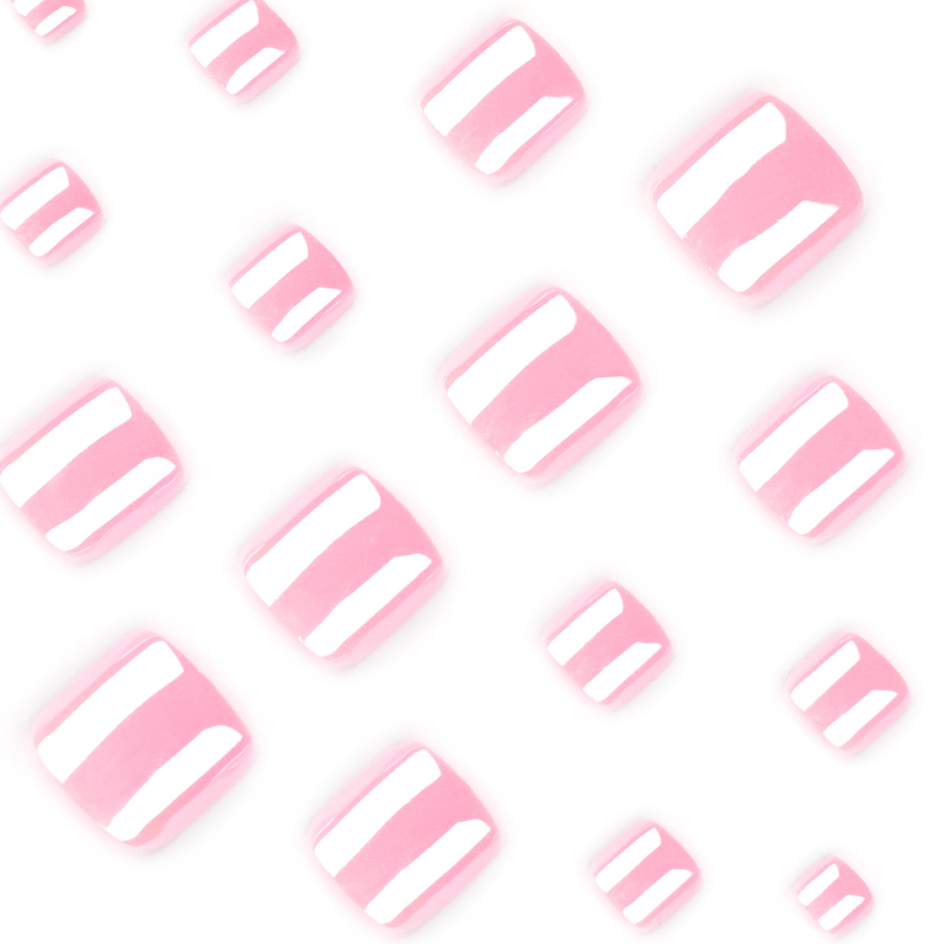 Stylish Pink and White Nail Art