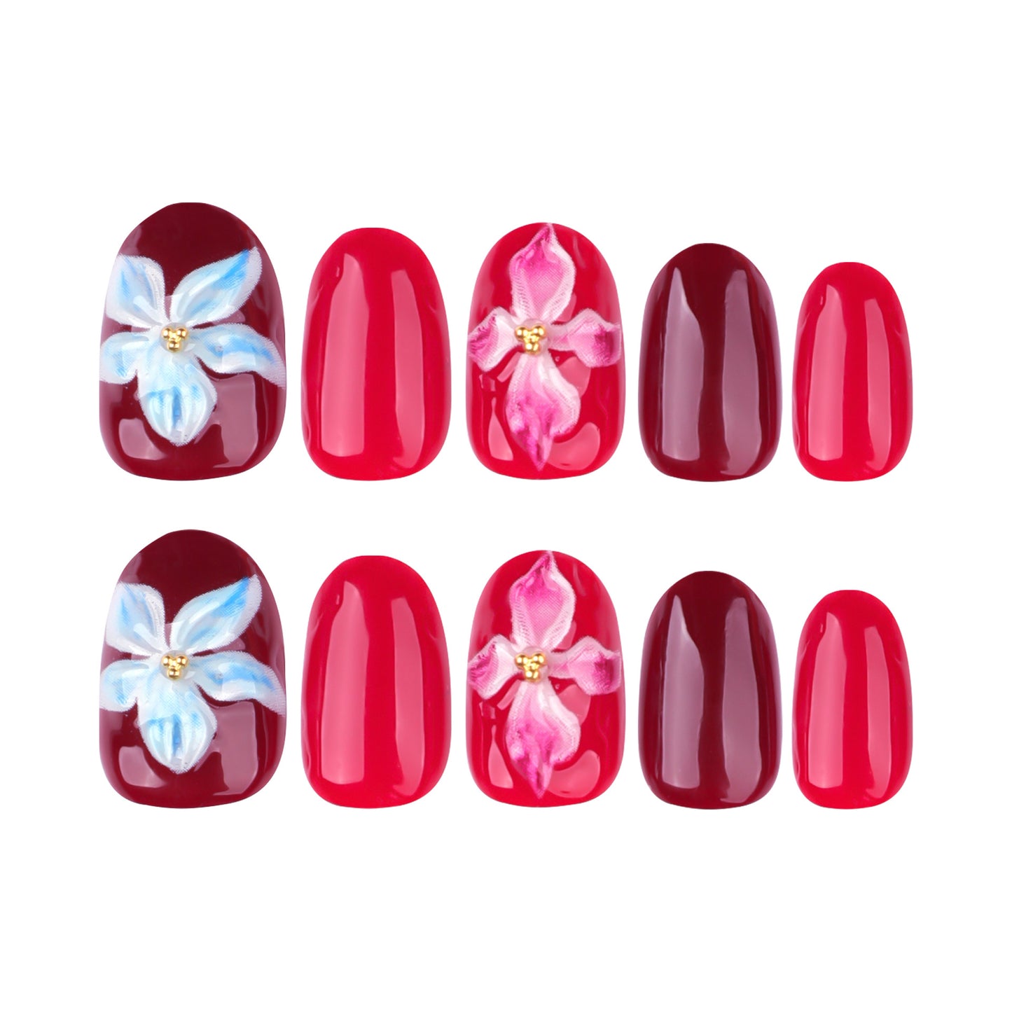 Floral 3D Nail Art