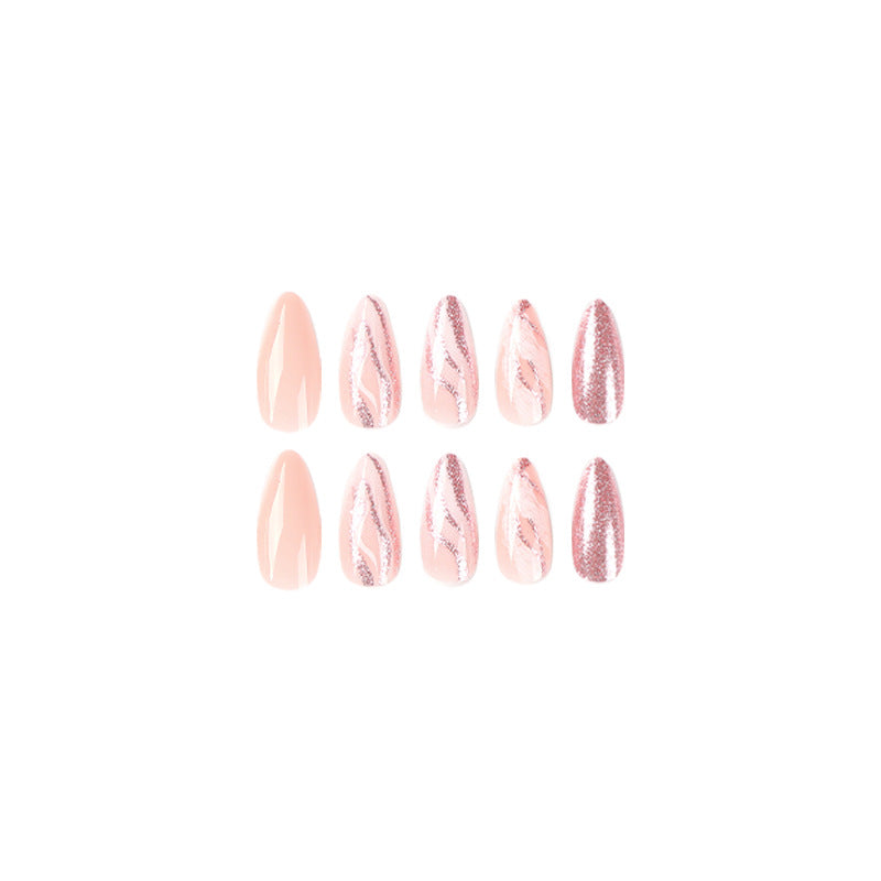 Glitter Marbled Nail Art