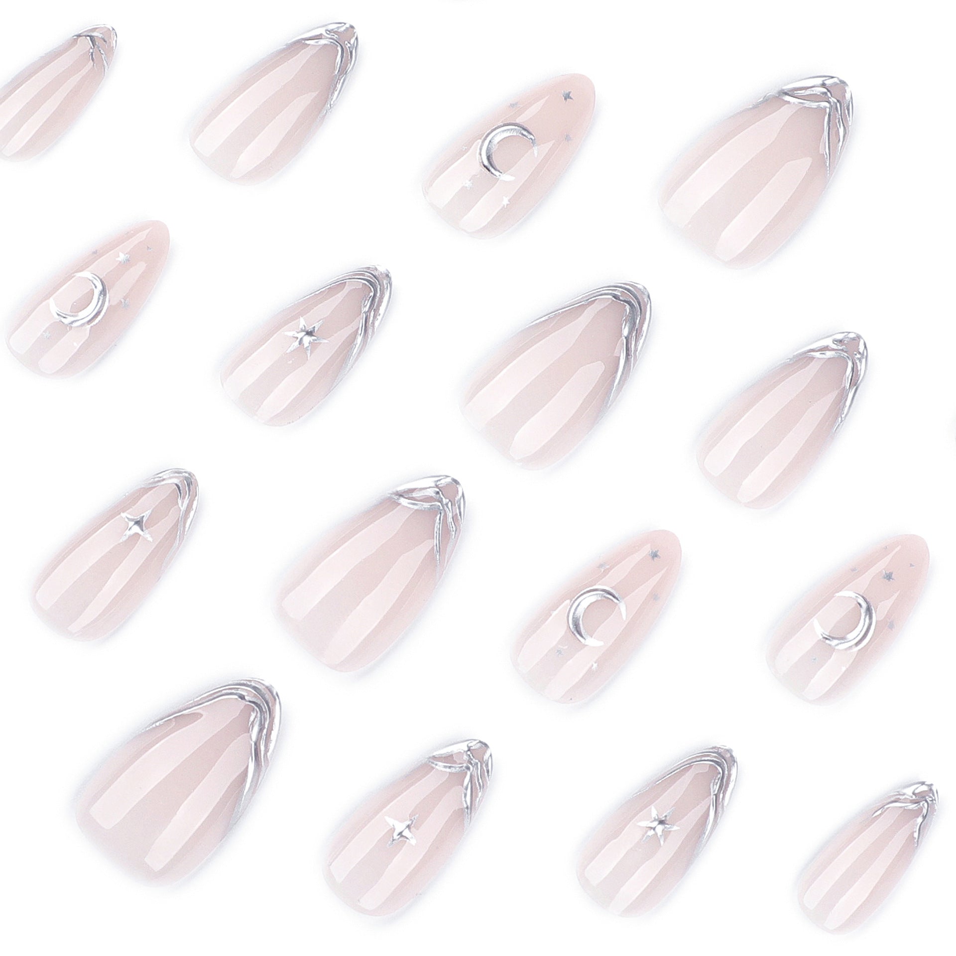 Celestial Moon and Star Nail Art