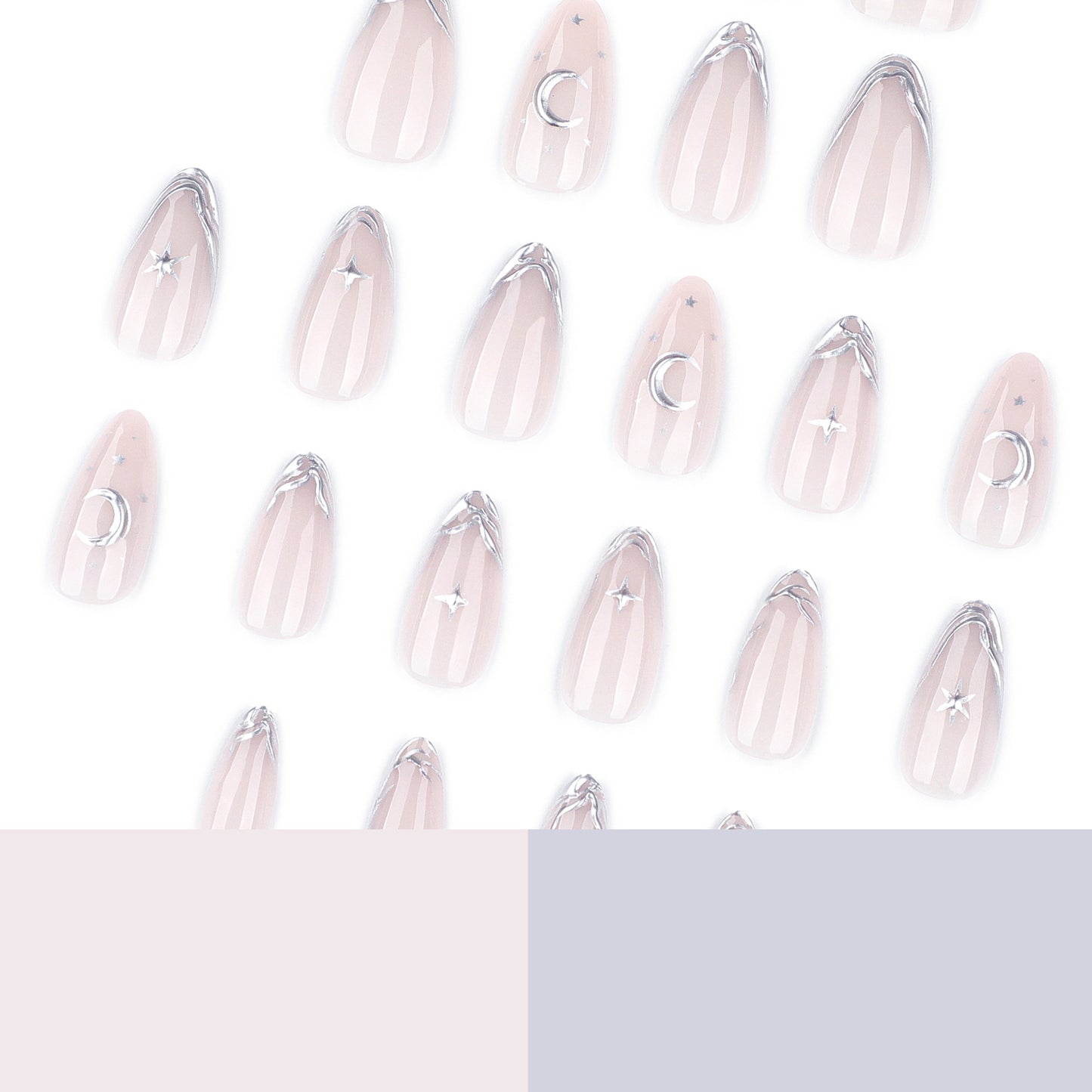 Celestial Moon and Star Nail Art