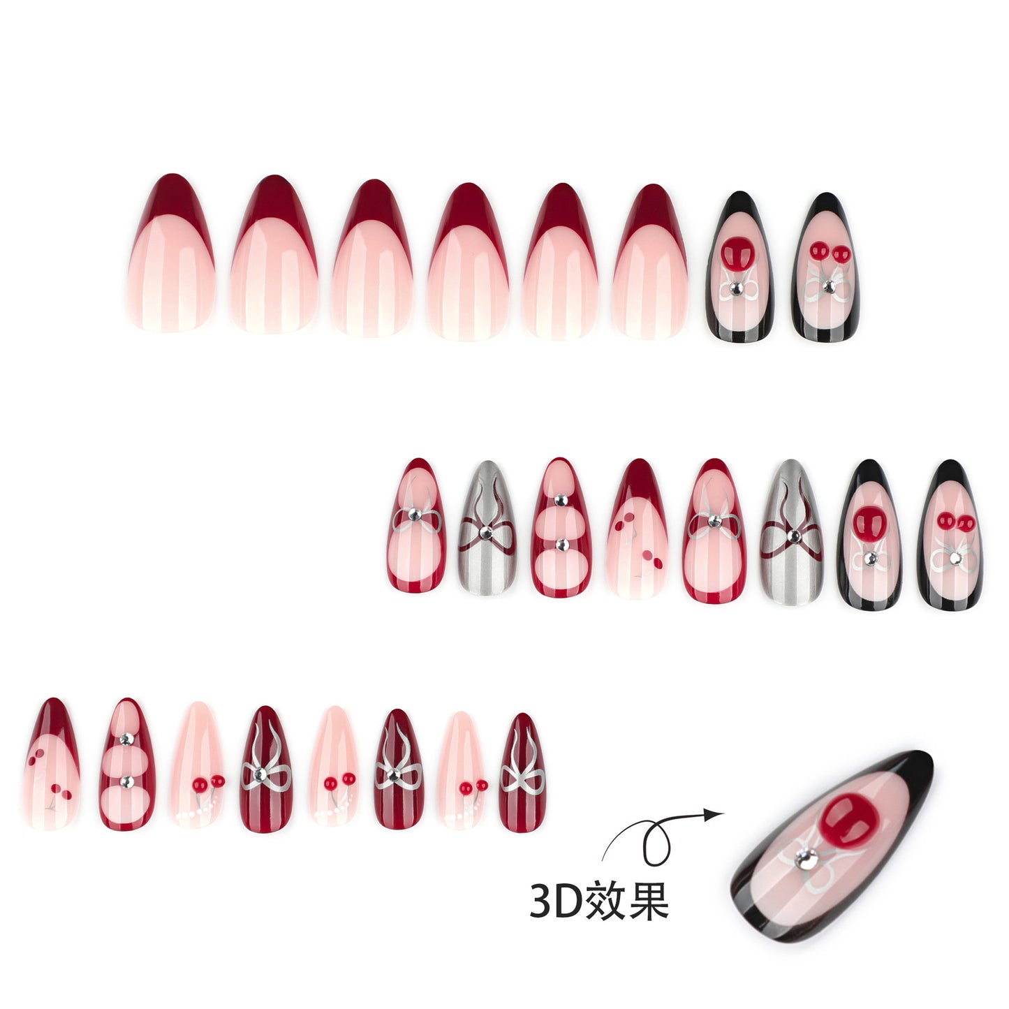 Elegant Nail Art with Silver Accents