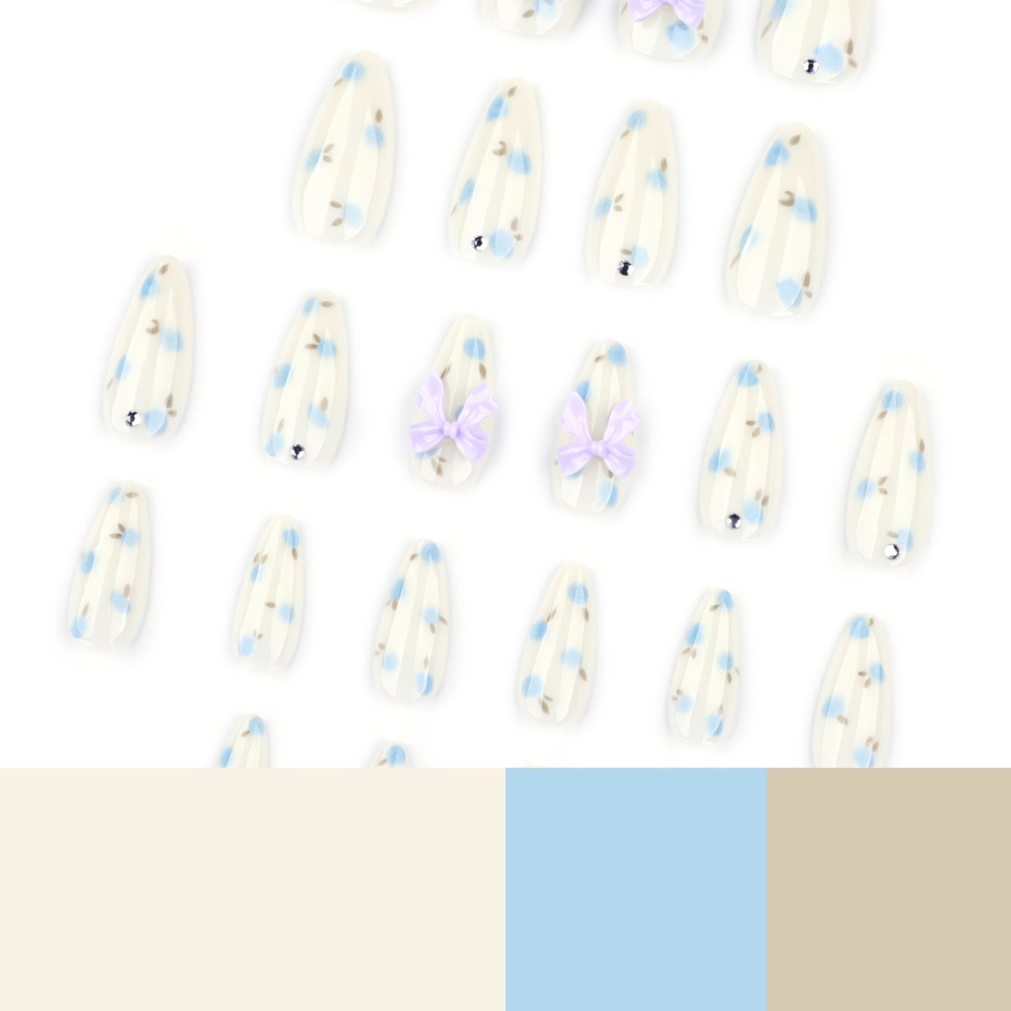 Pastel Floral & 3D Nail Art Set