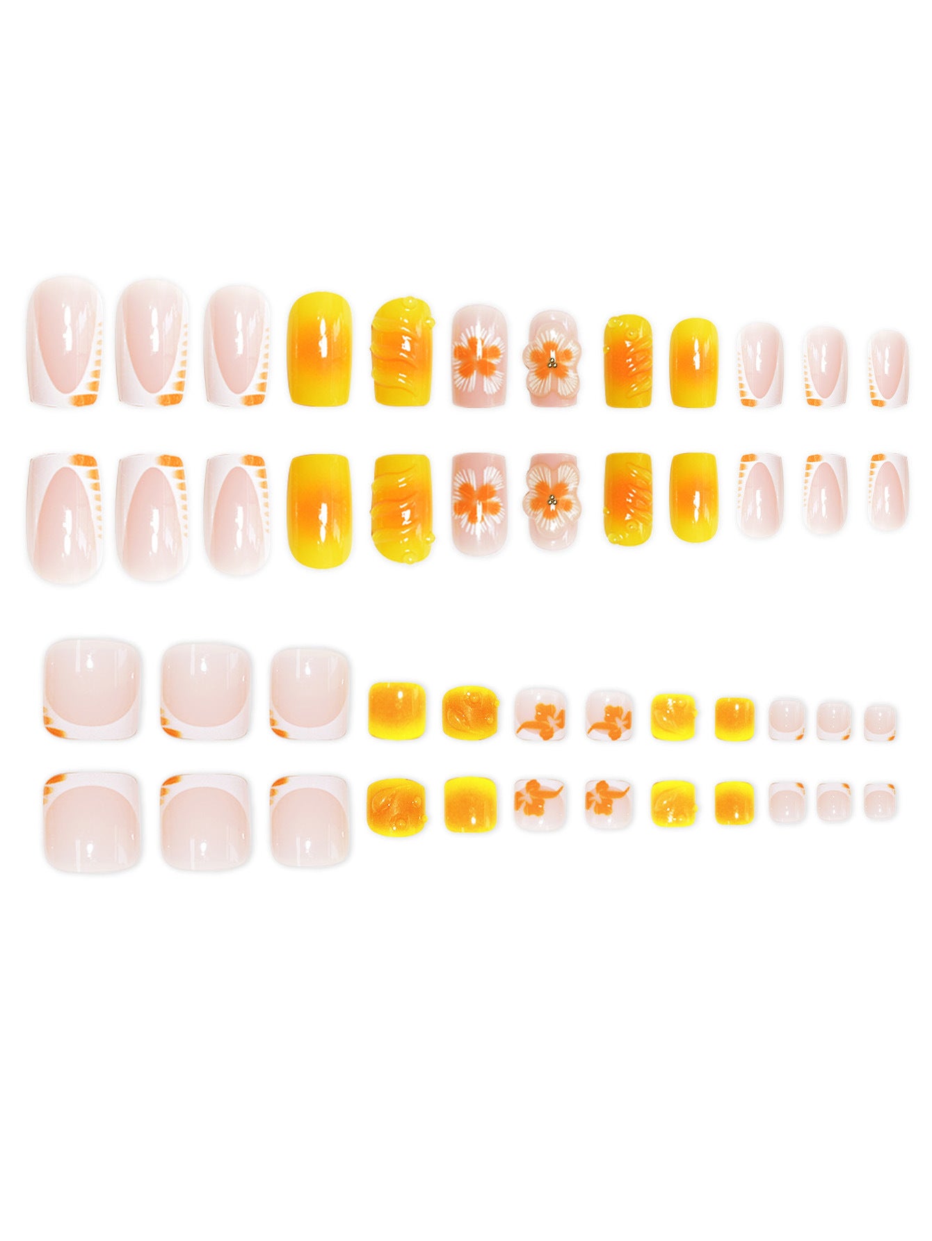 Floral and Abstract Nail Art