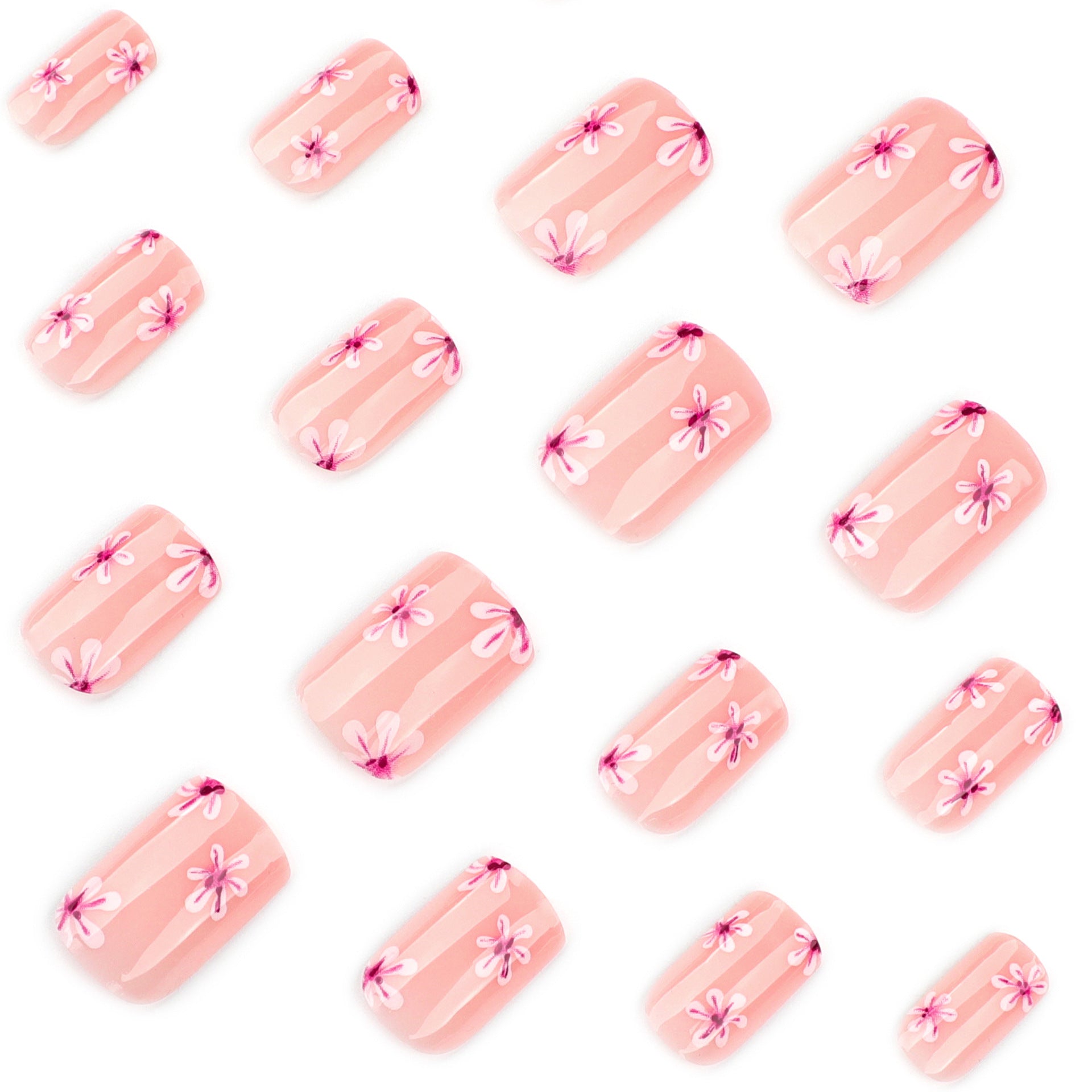 Pink Floral Nail Art