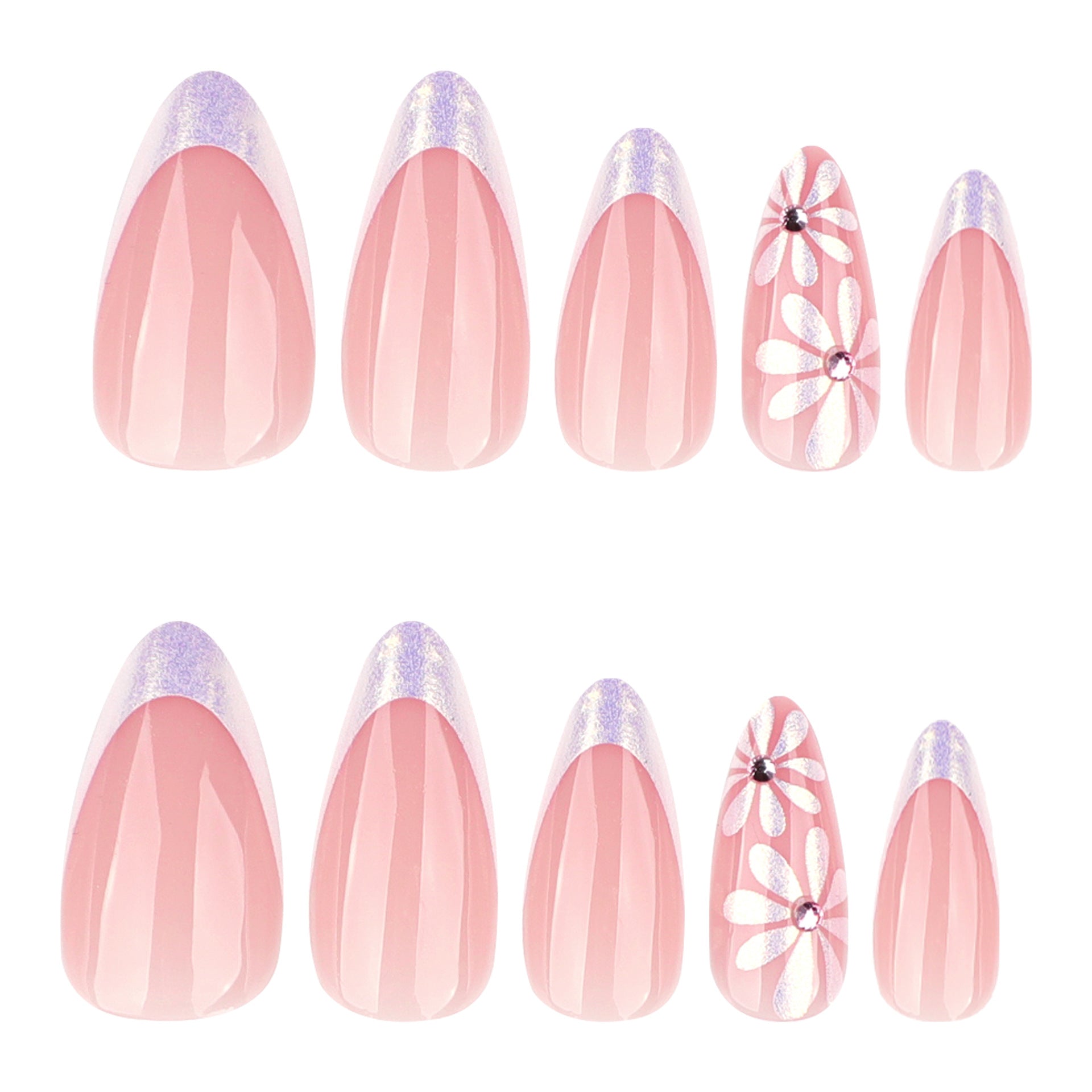 Floral French Nail Art