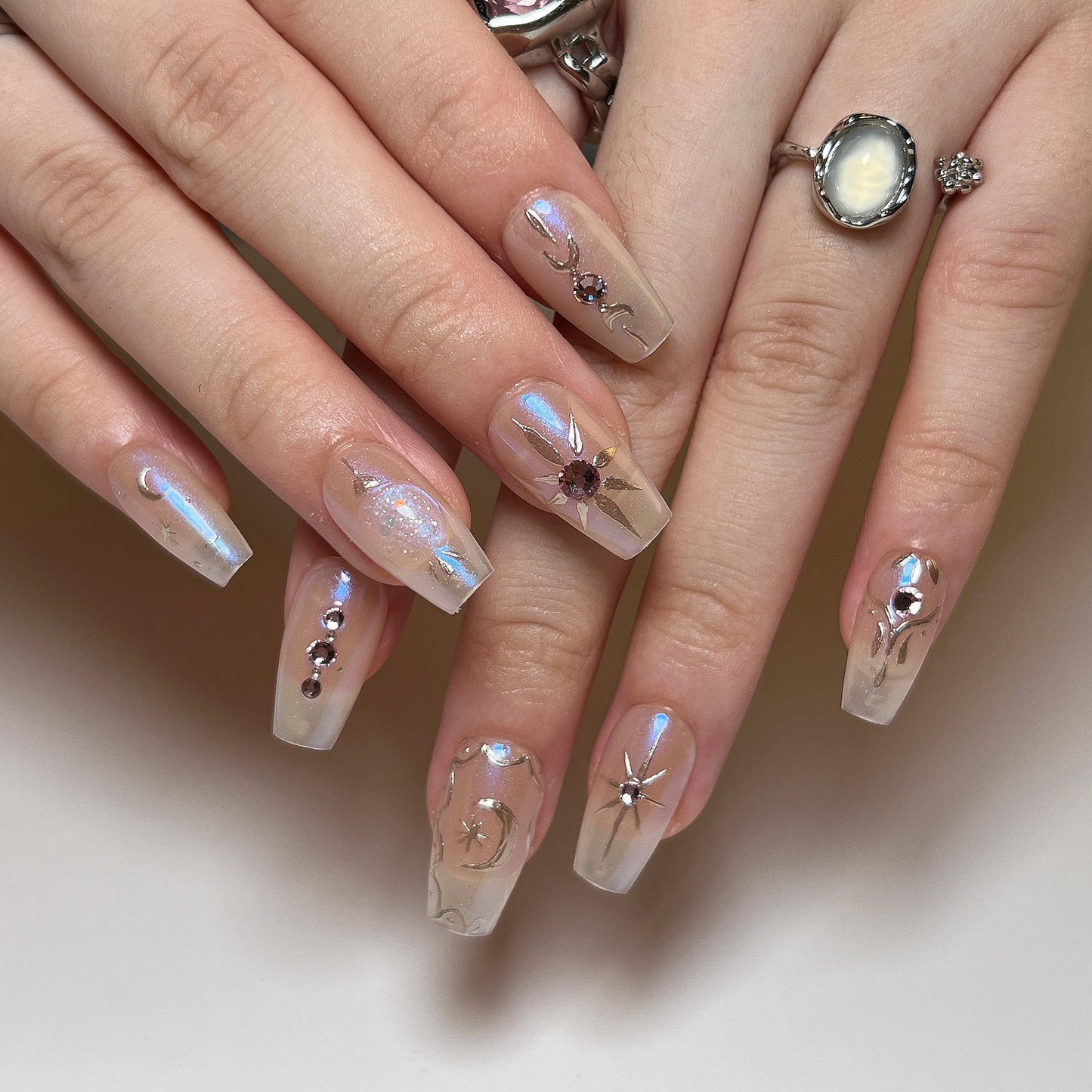 Clear Acrylic Nail Art