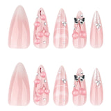 Pink Nail Art with 3D Cherry