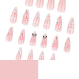 Pink Nail Art with 3D Cherry