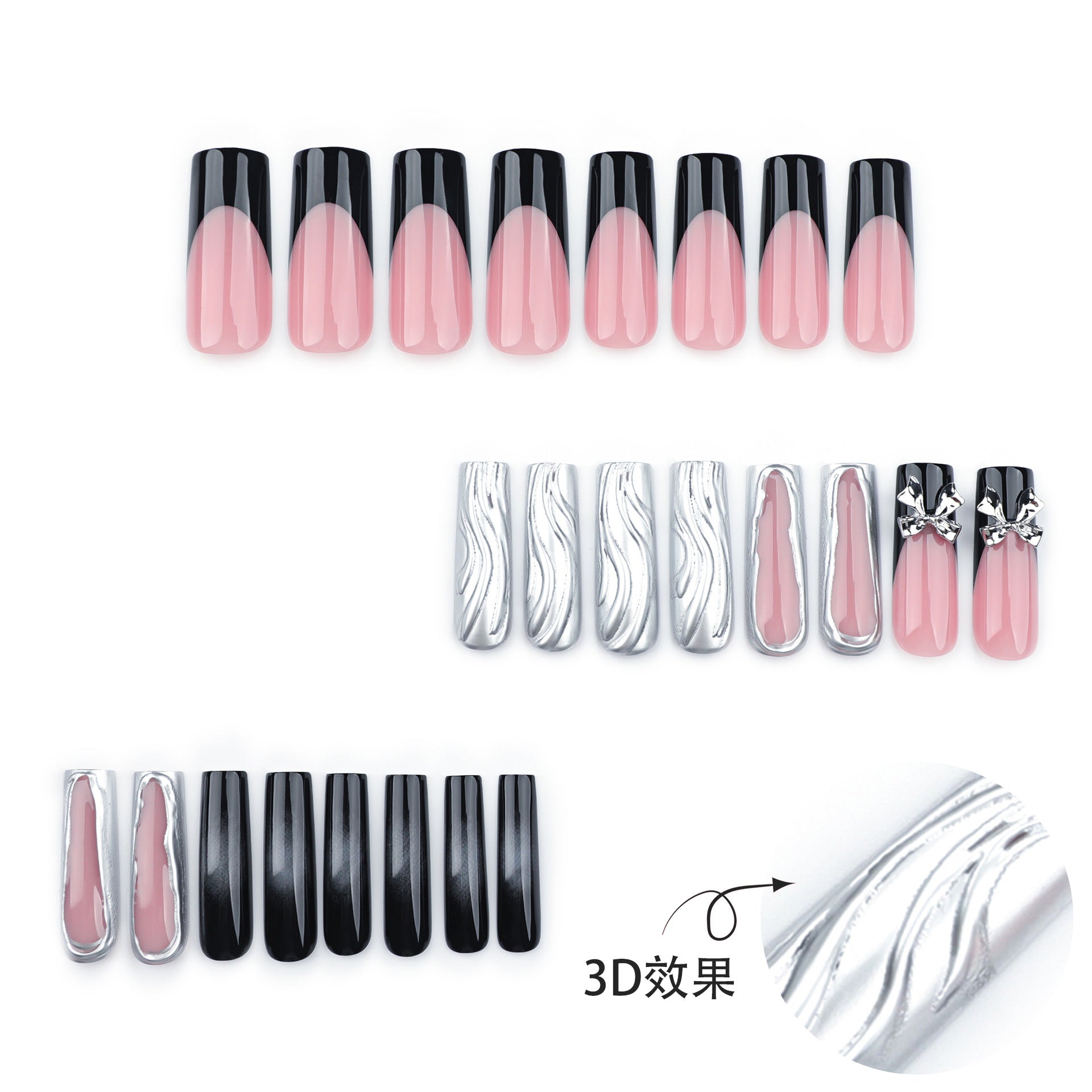 Futuristic Metallic Nail Art