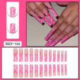 Marbled Acrylic Nail Set