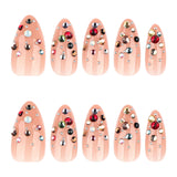 Colorful Rhinestone Nail Art