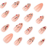 Colorful Rhinestone Nail Art