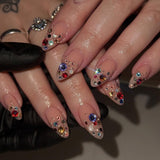 Colorful Rhinestone Nail Art