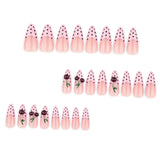 Cherry Blossom Polka Dot Nail Art
