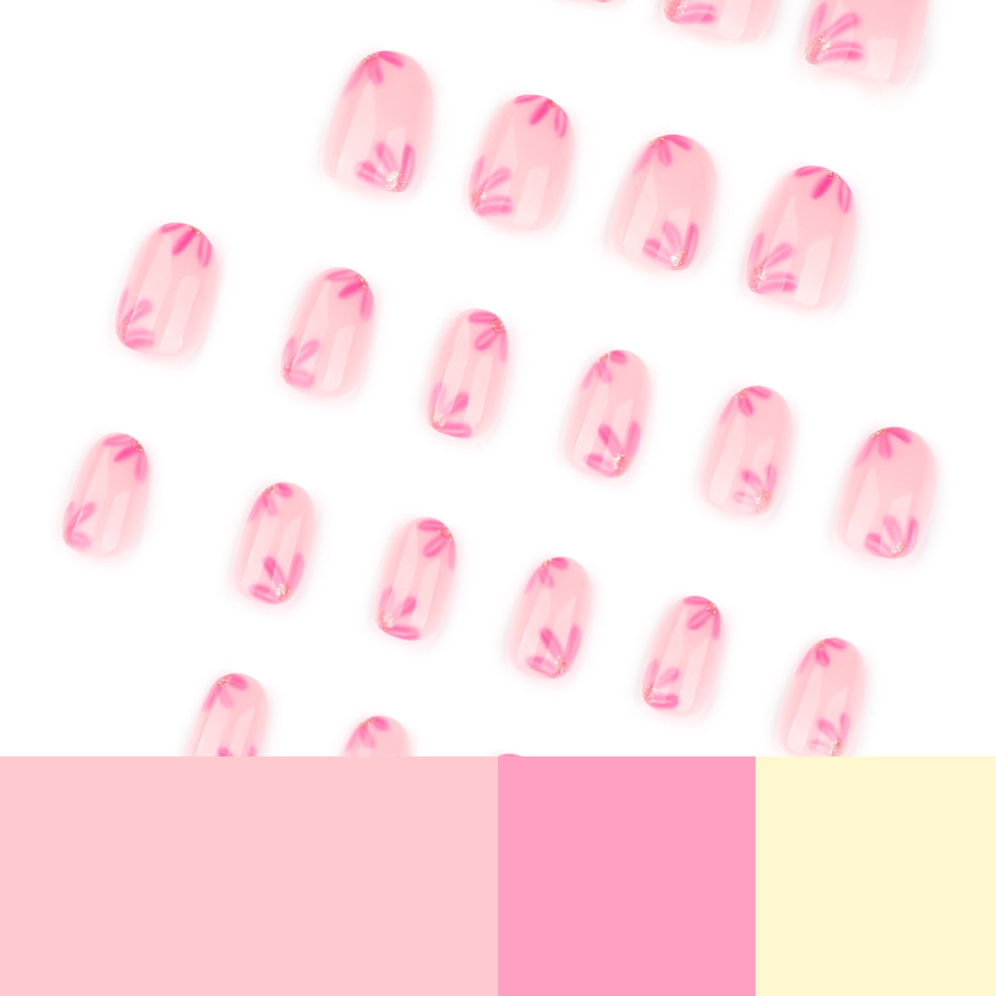 Elegant Pink and Nude Nail Art