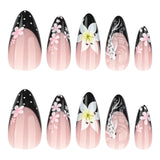 Floral Acrylic Nail Art