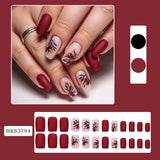 Matte Floral Press-On Nail Art Set