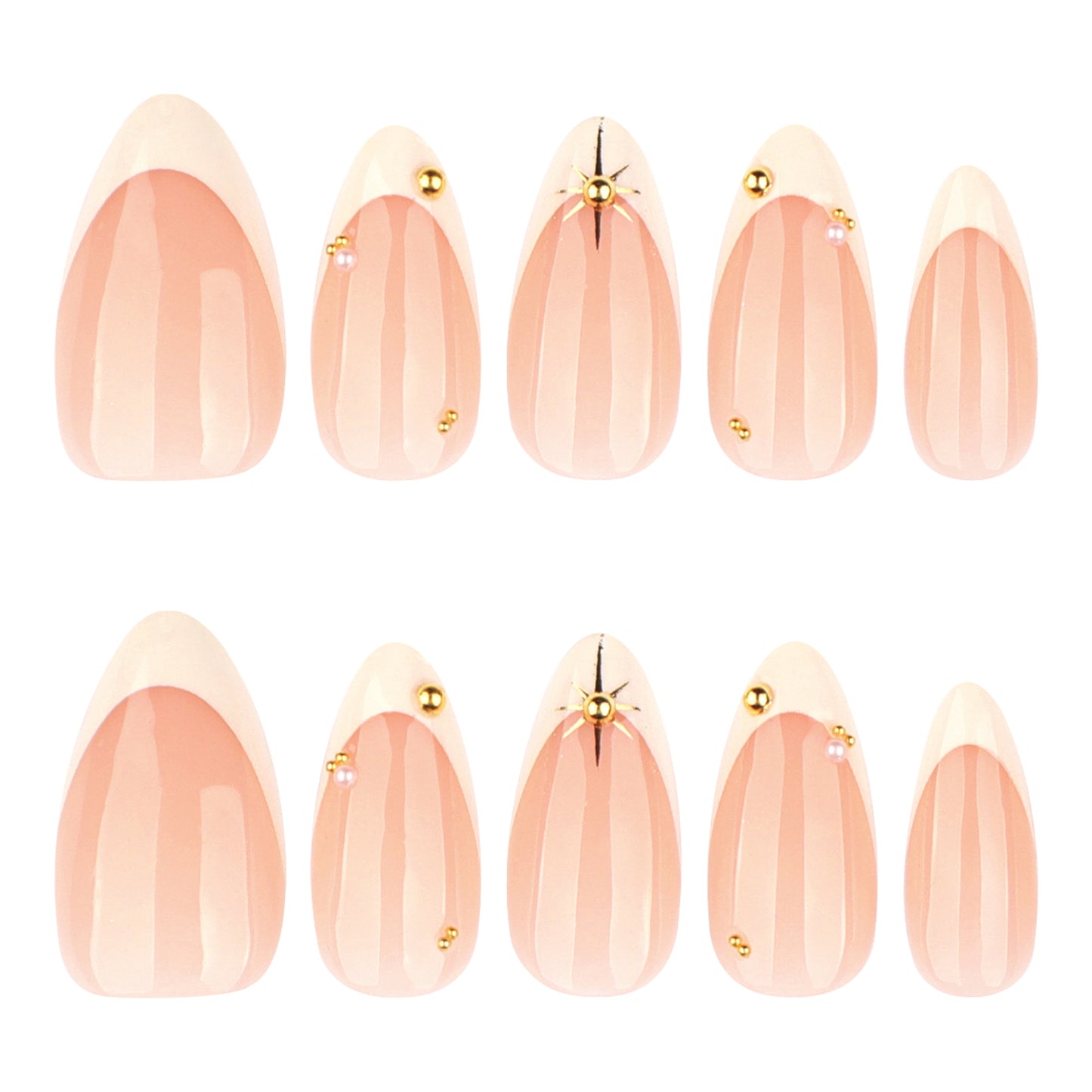 Elegant Nail Art with Gold Accents