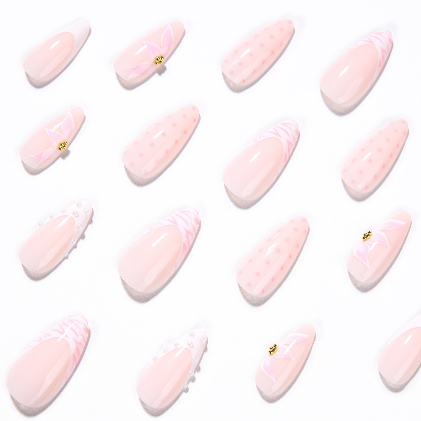 3D Floral Details Nail Art