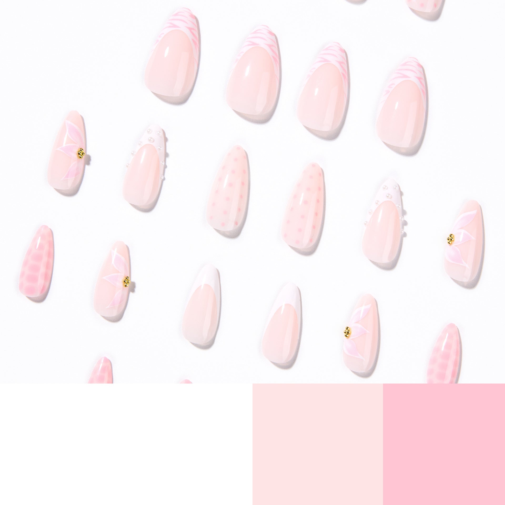 3D Floral Details Nail Art