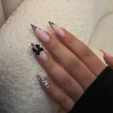 Leopard French Tip Press-On Nails Set