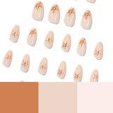 Nude Starfish Pearl Accent Nail Design