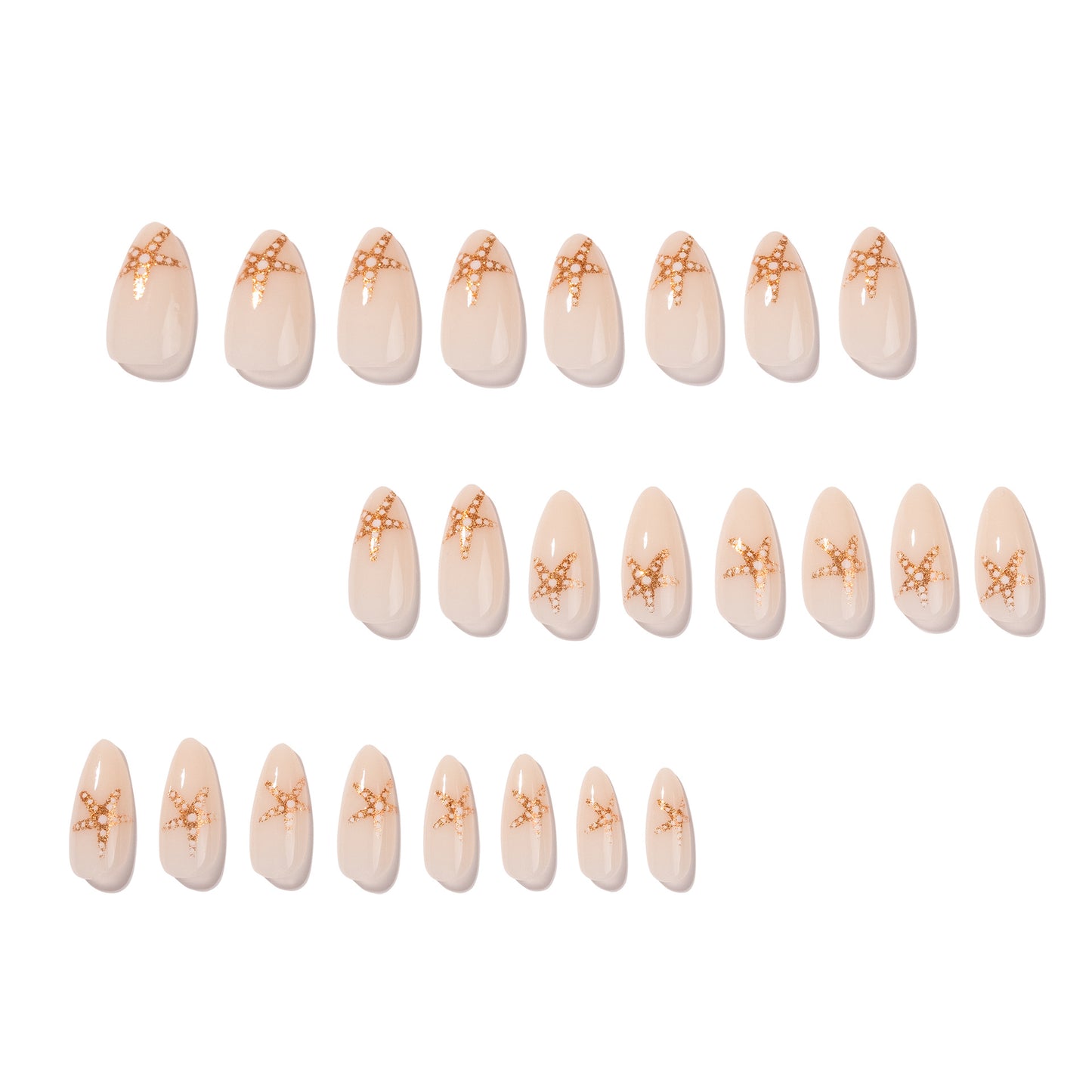 Nude Starfish Pearl Accent Nail Design