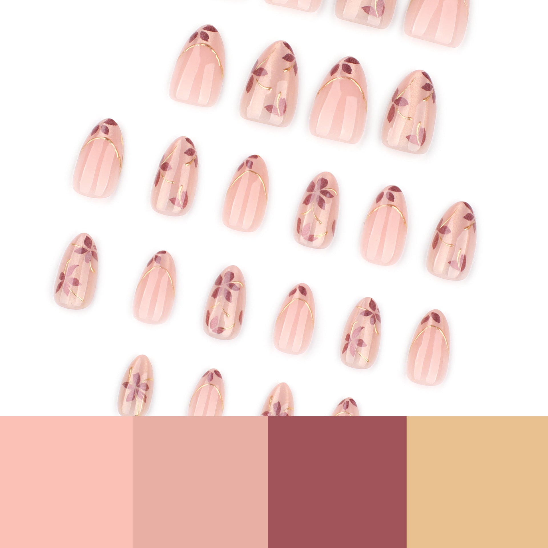 Floral Press On Nails