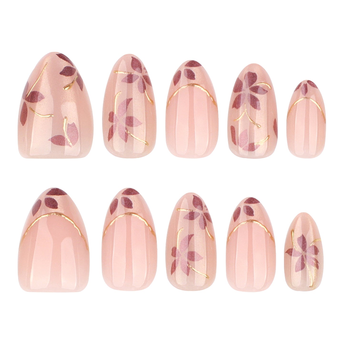 Floral Press On Nails