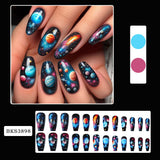 Galaxy Planet Press On Nail Art Set for Women