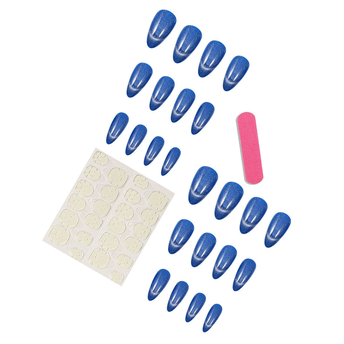 Royal Blue Glitter Press on Nails
