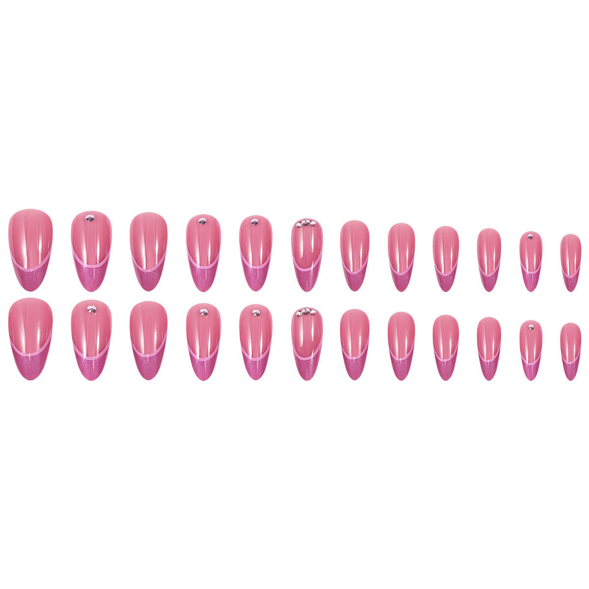 Luxury Rhinestone Accent Press-On Nails