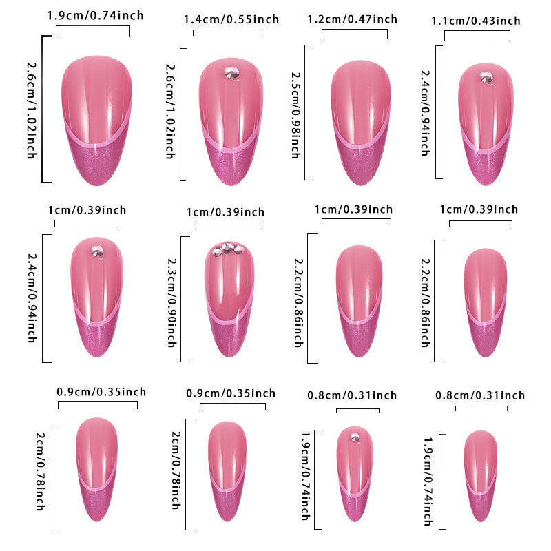 Luxury Rhinestone Accent Press-On Nails