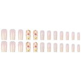 Elegant Floral Glitter Ombre Press-On Nails