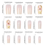 Elegant Floral Glitter Ombre Press-On Nails