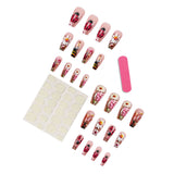 Vibrant Nature & Ladybug Luxury Press-On Nails