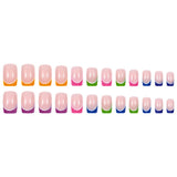 Colorful Gel French Tip Press-On Nail Set