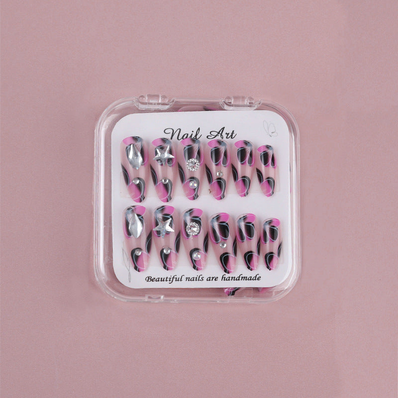 3D Jewel-Embellished Butterfly Press-On Nails