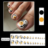 Daisy Print Press-On Toenail Kit