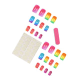 Rainbow Ombré Glitter Press-On Nail Kit