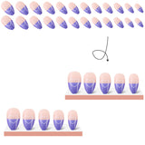 Lavender Heart French Tip Press-On Nails